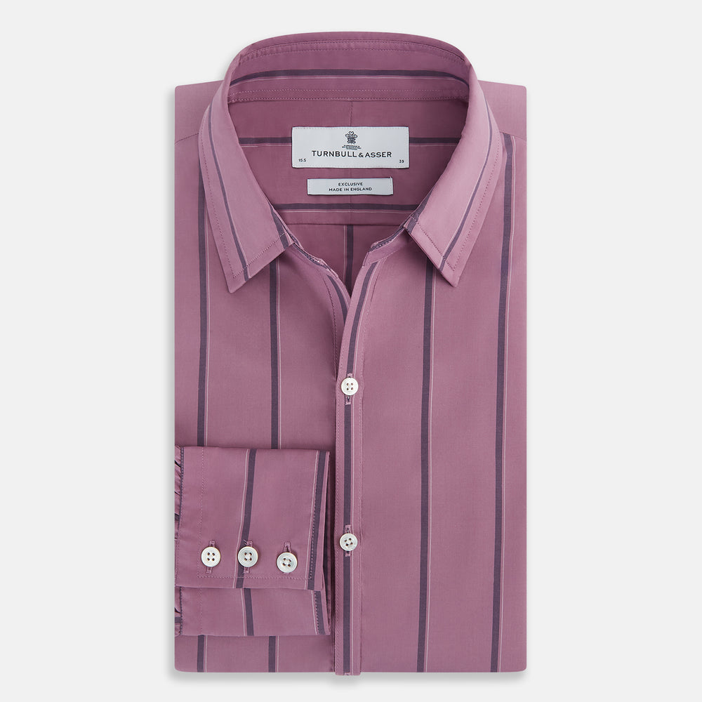 Online Exclusive · Antique Pink Track Stripe Windsor Shirt 19.0