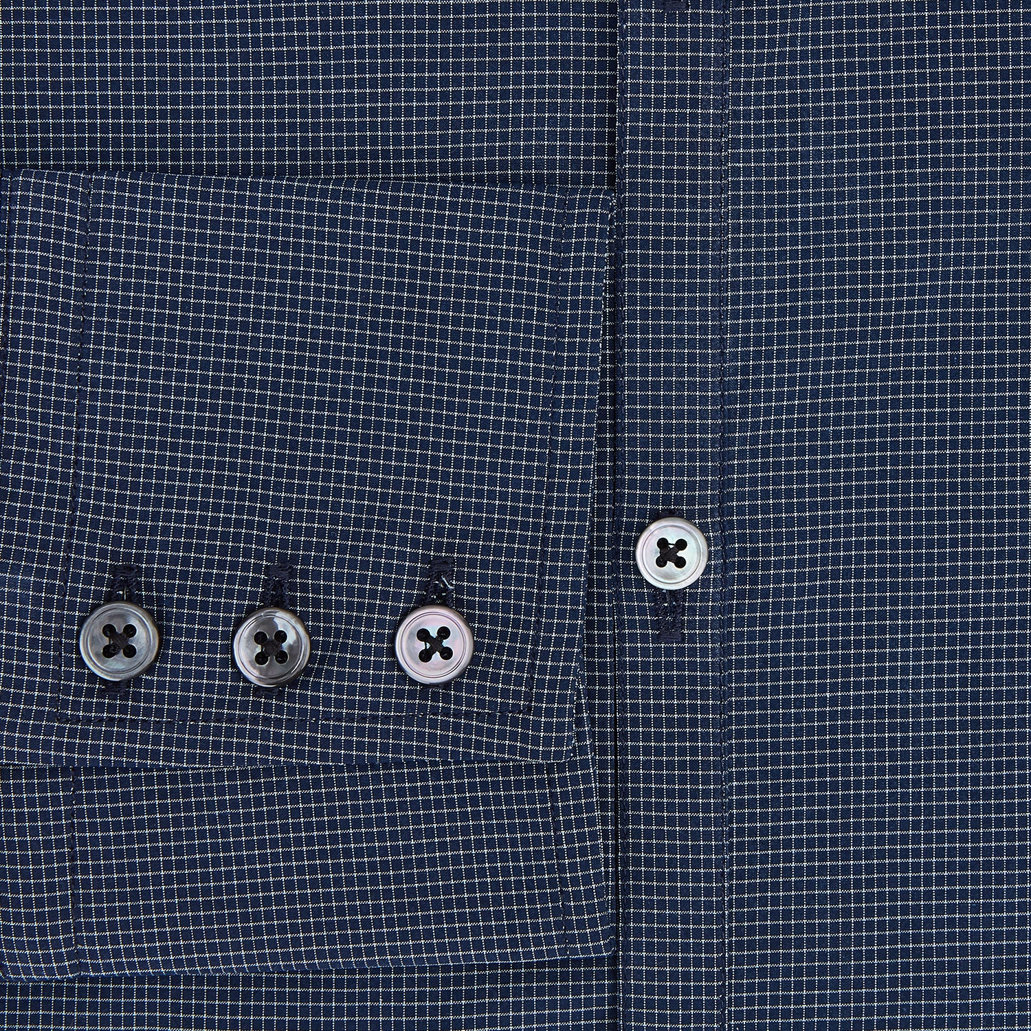 View 4 of product Pale Blue and Navy Pin Check Windsor Shirt 19