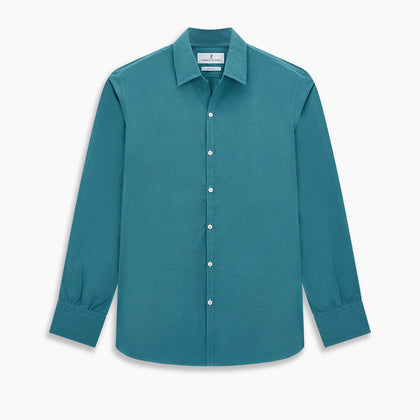 Turquoise Pin Check Windsor Shirt Image 8
