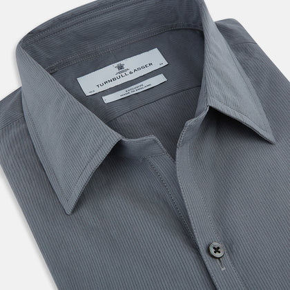 Grey Pinstripe Windsor Shirt Image 1