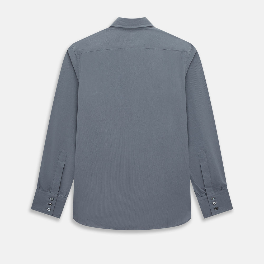 Grey Pinstripe Windsor Shirt 19