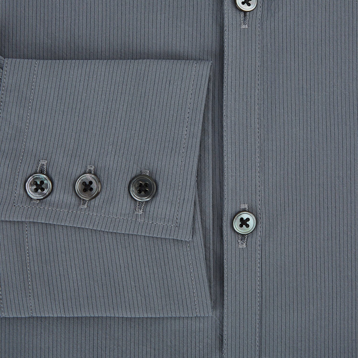 View 4 of product Grey Pinstripe Windsor Shirt 19