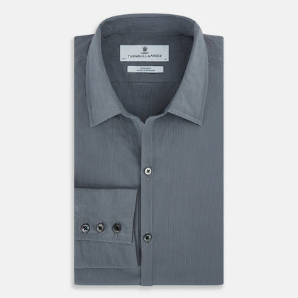 Grey Pinstripe Windsor Shirt Image 4