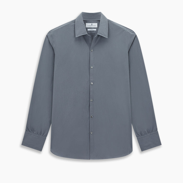 Grey Pinstripe Windsor Shirt Image 8