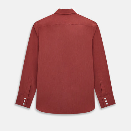 Dark Red Pinstripe Windsor Shirt Image 2