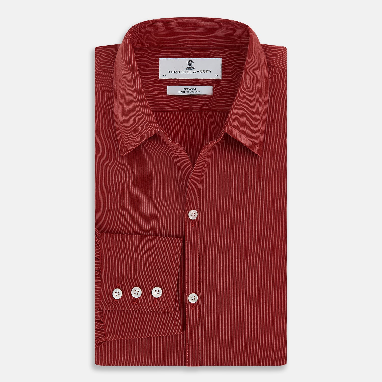 View 5 of product Dark Red Pinstripe Windsor Shirt 19