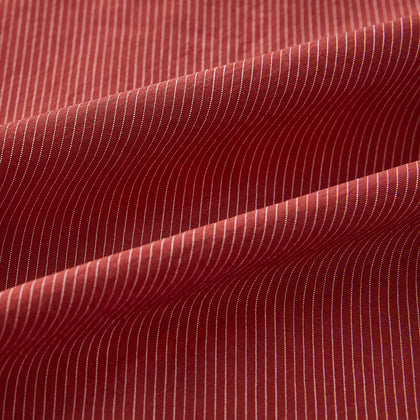 Dark Red Pinstripe Windsor Shirt Image 7