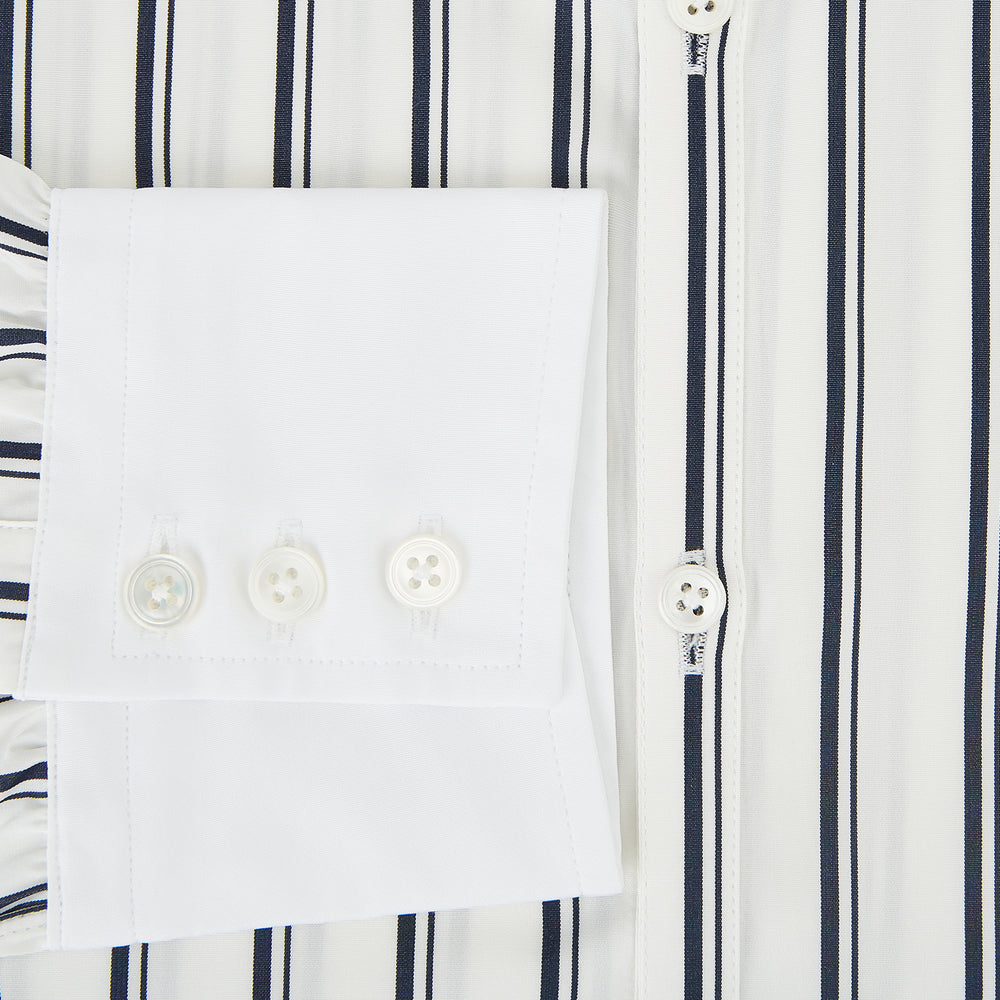 SHIRTS RF WH WINDSOR OPEN CLR WH 3BC NAVY STRIPE 19