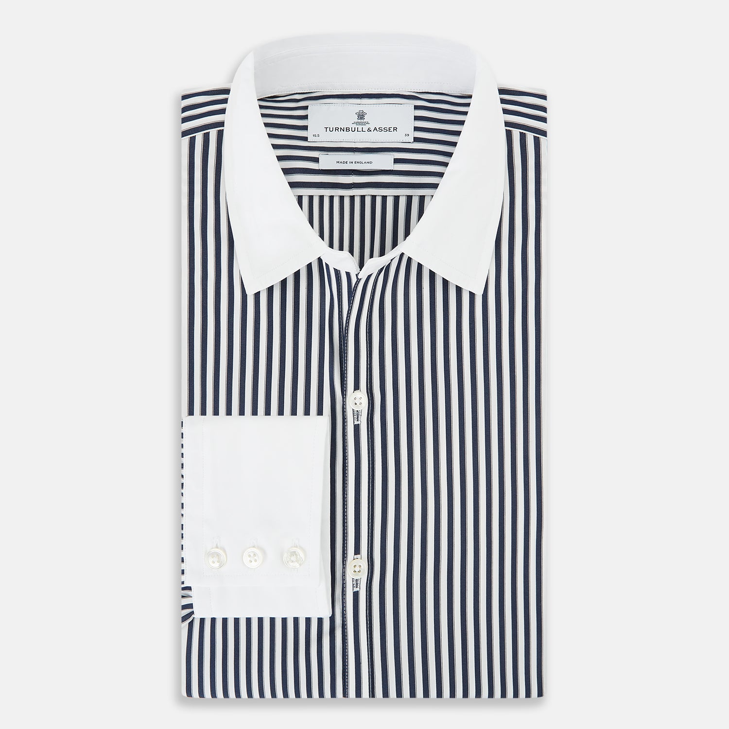 View 5 of product SHIRTS RF WH WINDSOR OPEN CLR WH 3BC NAVY STRIPE 16.5