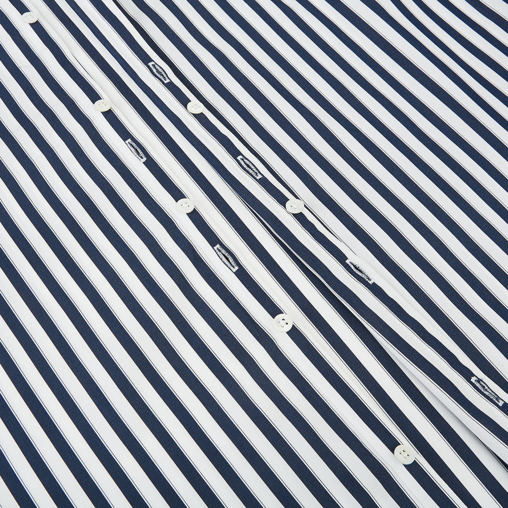 SHIRTS RF WH WINDSOR OPEN CLR WH 3BC NAVY STRIPE 14.5