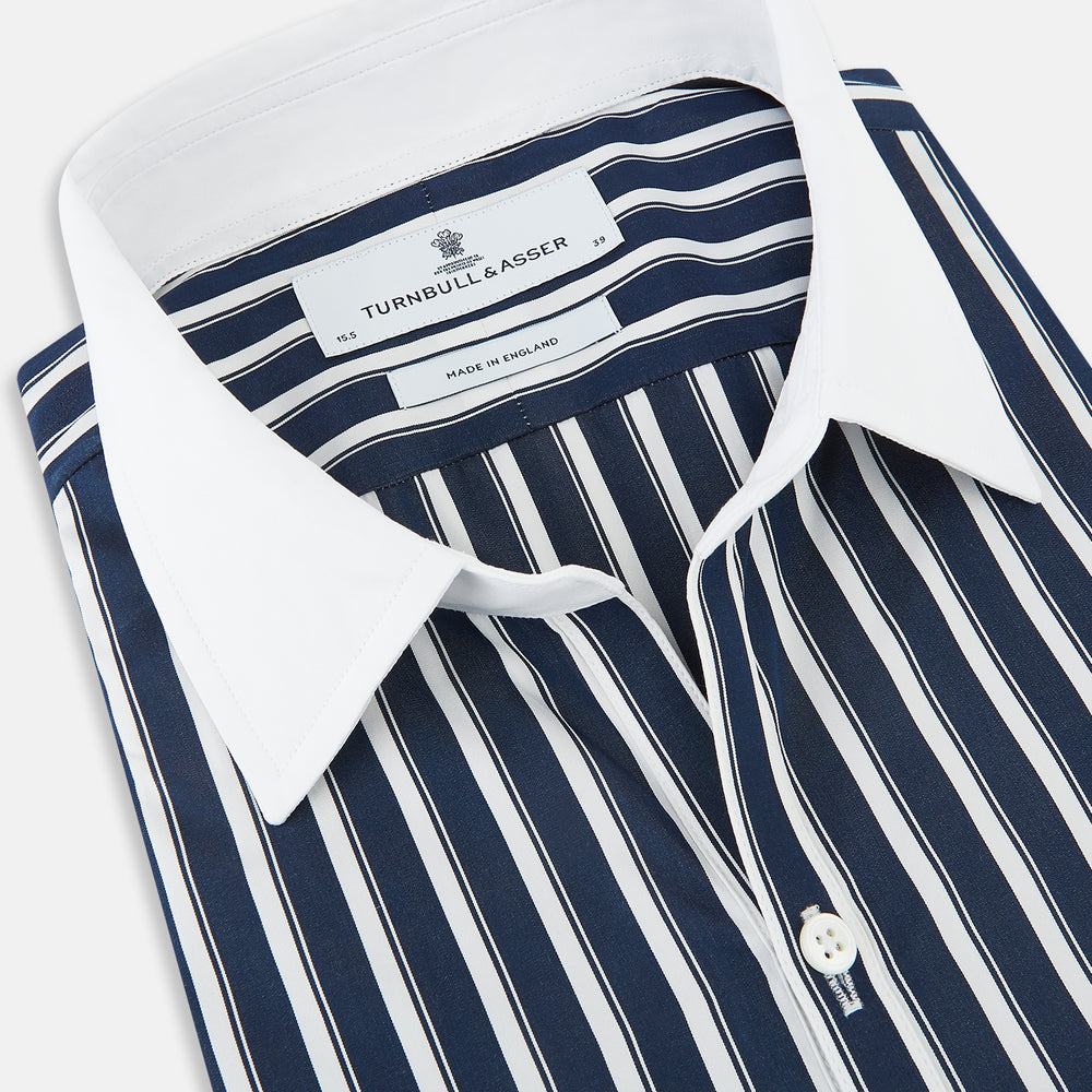 SHIRTS RF WH WINDSOR OPEN CLR WH 3BC WH STR ON NVY 15