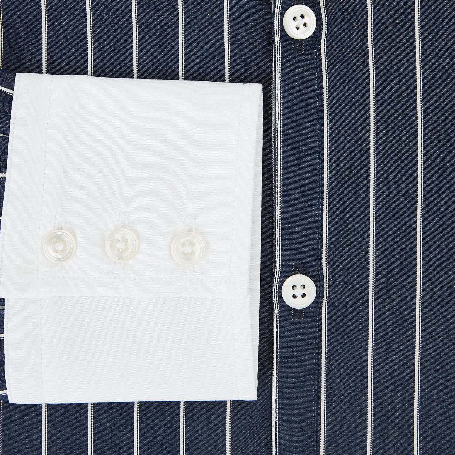 View 4 of product SHIRTS RF WH WINDSOR OPEN CLR WH 3BC WH STR ON NVY 14.5