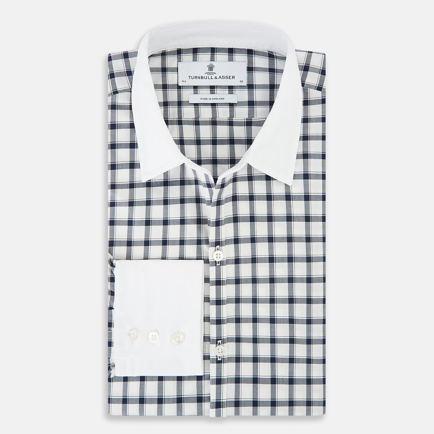 View 5 of product SHIRTS RF WH WINDSOR OPEN CLR WH 3BC NAVY CHECK 18.5