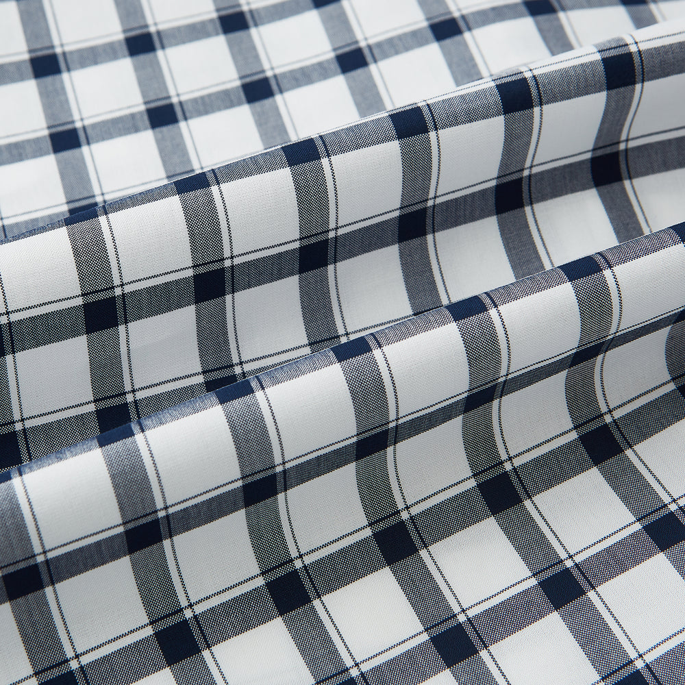 SHIRTS RF WH WINDSOR OPEN CLR WH 3BC NAVY CHECK 18.5