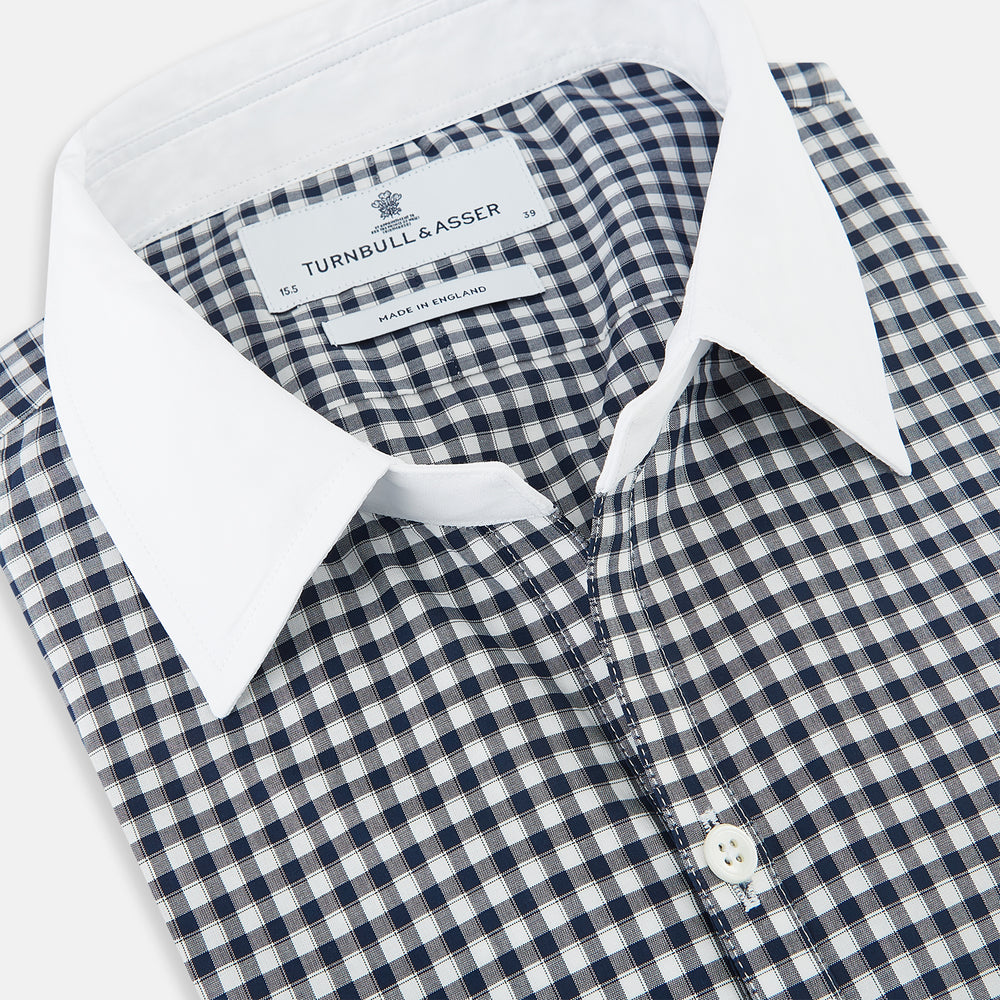 SHIRTS RF WH WINDSOR OPEN CLR WH 3BC NAVY CHECK 17