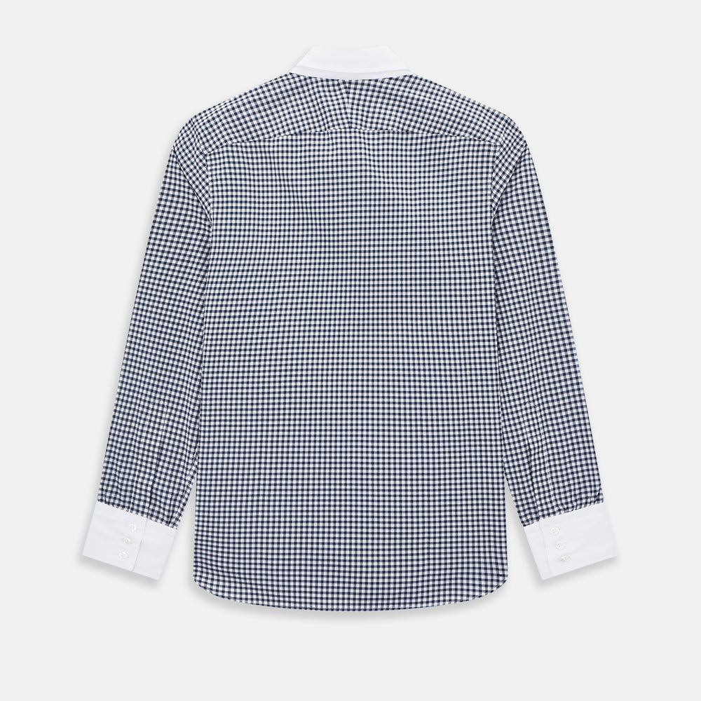 SHIRTS RF WH WINDSOR OPEN CLR WH 3BC NAVY CHECK 17