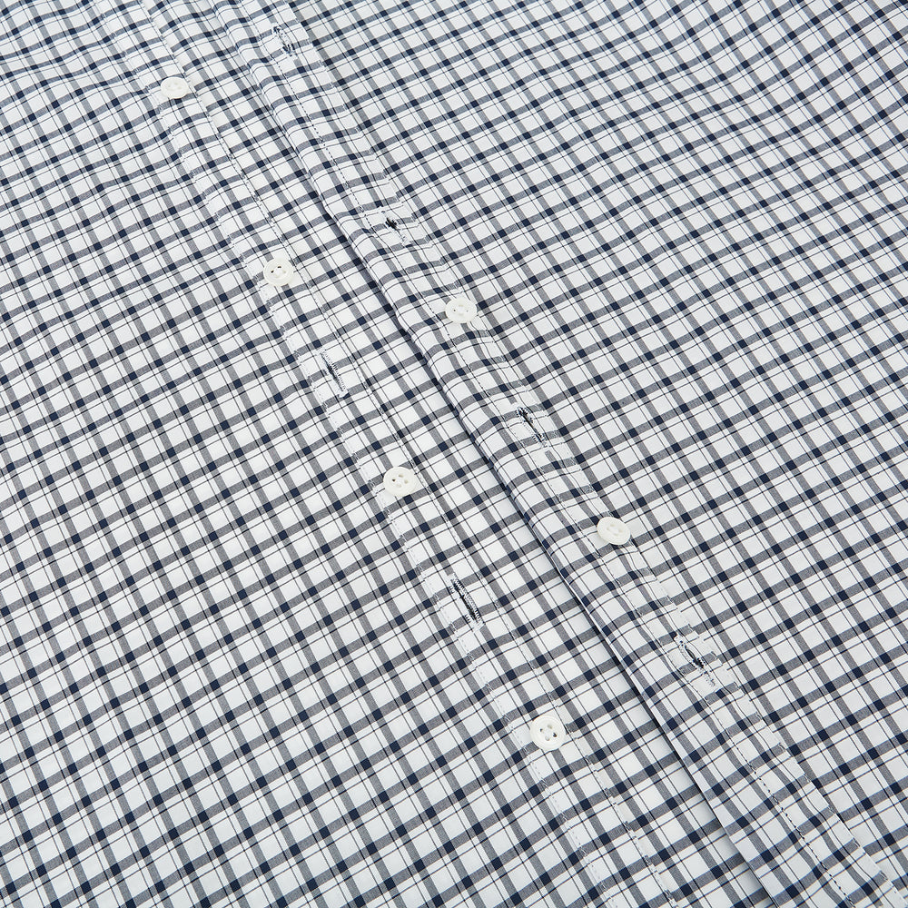 SHIRTS RF WH WINDSOR OPEN CLR WH 3BC NAVY CHECK 17.5