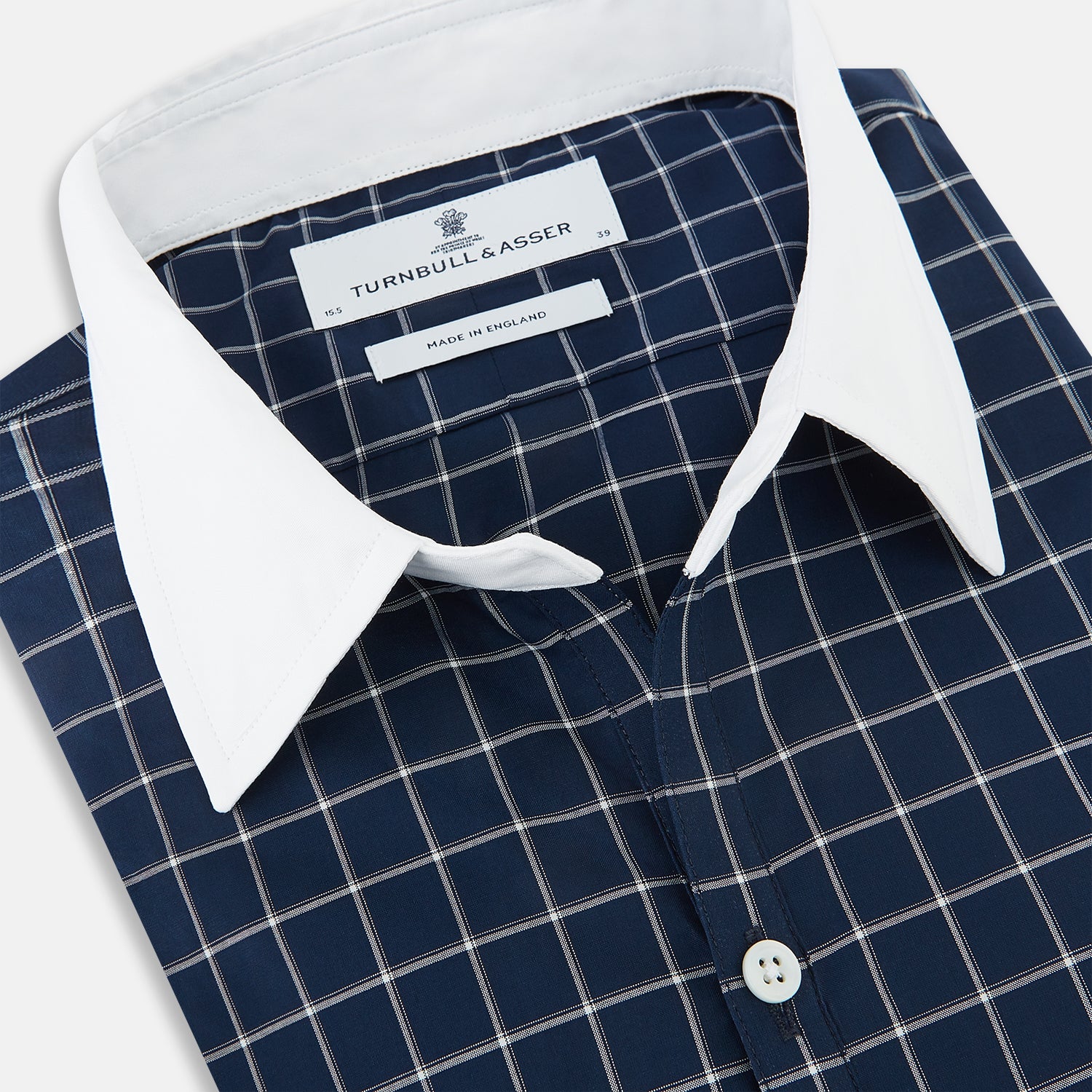 View 2 of product SHIRTS RF WH WINDSOR OPEN CLR WH 3BC WH CHK ON NVY 14.5