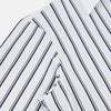 View 6 of product Turnbull & Asser UK Westminster Double Stripe White Closed Collar Regular Fit Shirt in Cotton, a long-sleeve shirt with a white collar and cuffs featuring a vertical black stripe pattern on a white background that evokes British heritage.