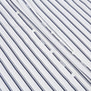 View 7 of product Turnbull & Asser UK Westminster Double Stripe White Closed Collar Regular Fit Shirt in Cotton, a long-sleeve shirt with a white collar and cuffs featuring a vertical black stripe pattern on a white background that evokes British heritage.