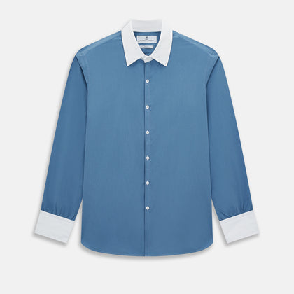 Colony Blue Pinstripe Westminster Shirt with Contrast Collar & Cuffs