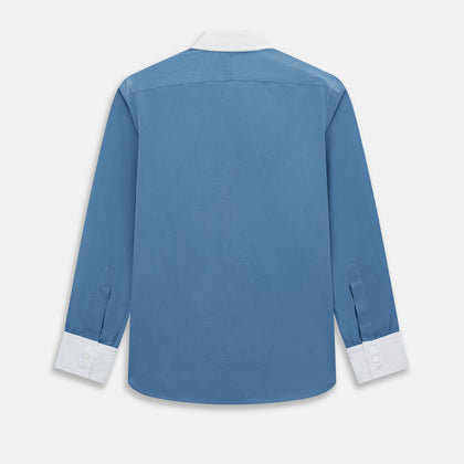 Colony Blue Pinstripe Westminster Shirt with Contrast Collar & Cuffs Image 2