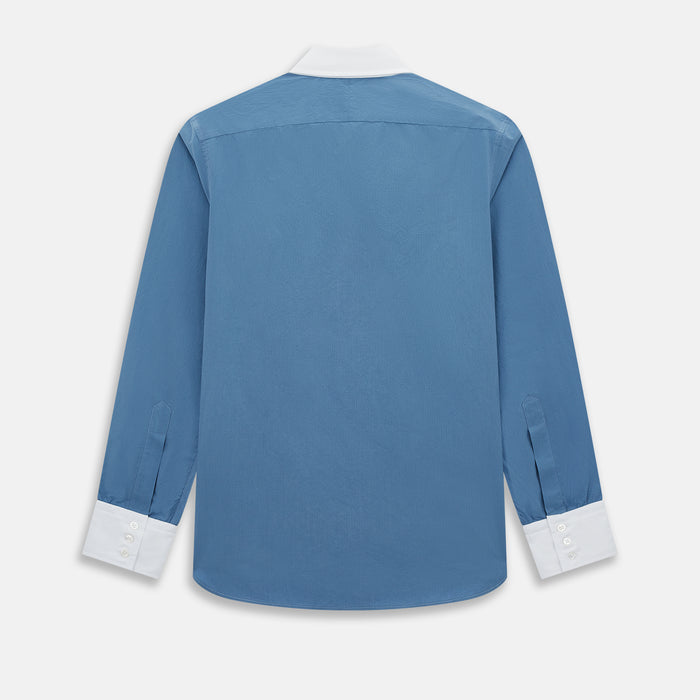 Colony Blue Pinstripe Westminster Shirt with Contrast Collar & Cuffs Image 2