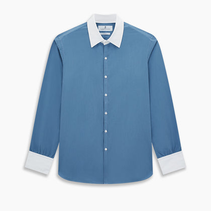 Colony Blue Pinstripe Westminster Shirt with Contrast Collar & Cuffs Image 8