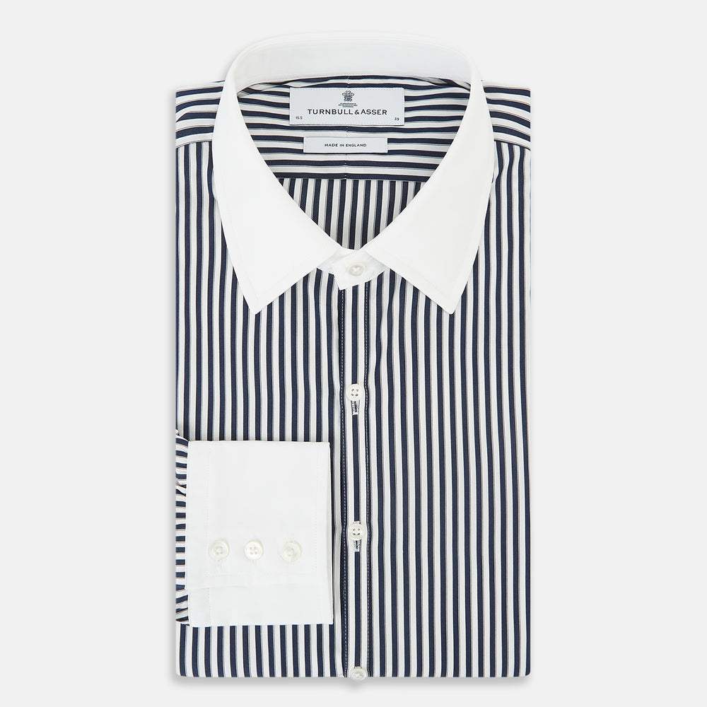 SHIRTS RF WH WESTMINSTER CLSD CLR WH 3BC NVY STR 18.5