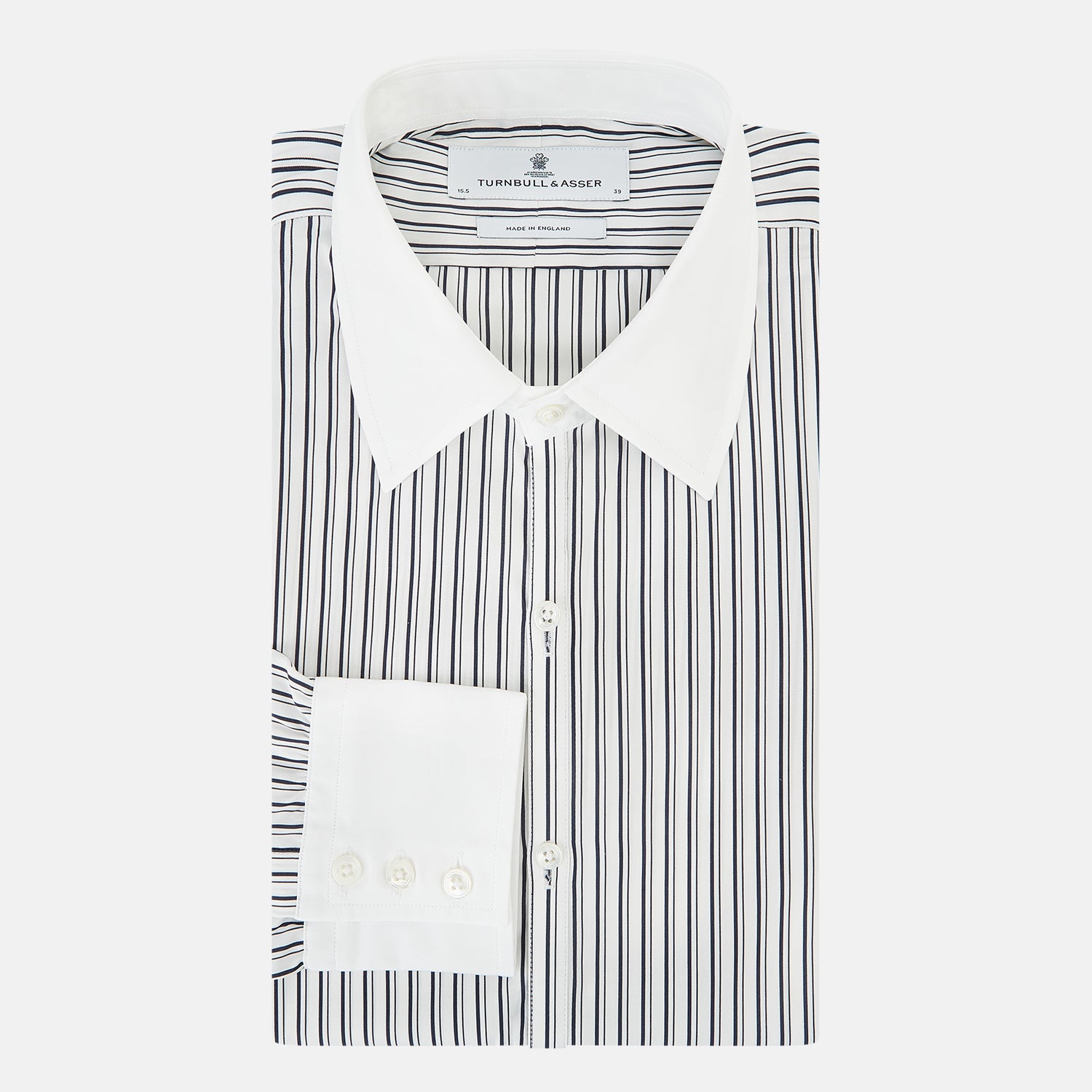 View 5 of product SHIRTS RF WH WESTMINSTER CLSD CLR WH 3BC NVY STR 14.5