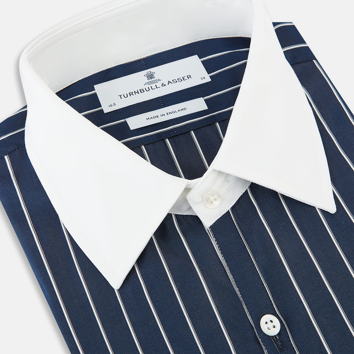 View 2 of product SHIRTS RF WH WESTMINSTER CLSDCR WH 3BC WHT STR NVY 15.5