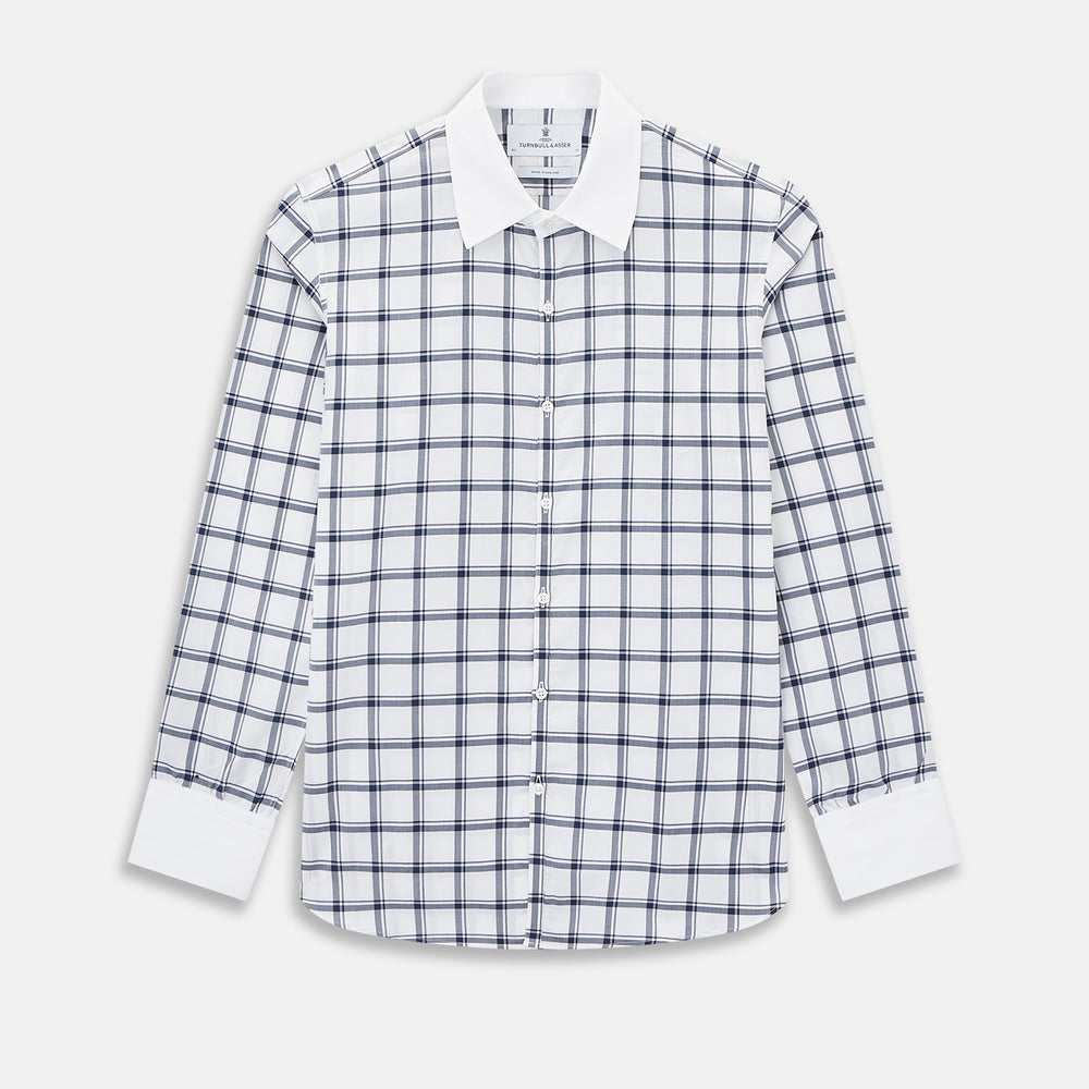 SHIRTS RF WH WESTMINSTER CLSD CLR WH 3BC NVY CHK 19