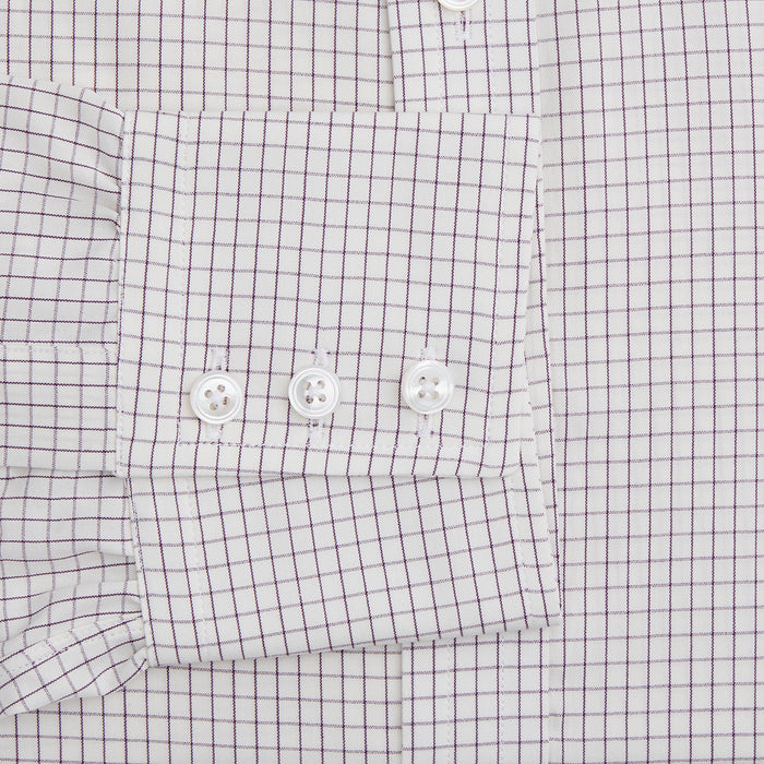 Purple Graph Check Mayfair Shirt Image 2