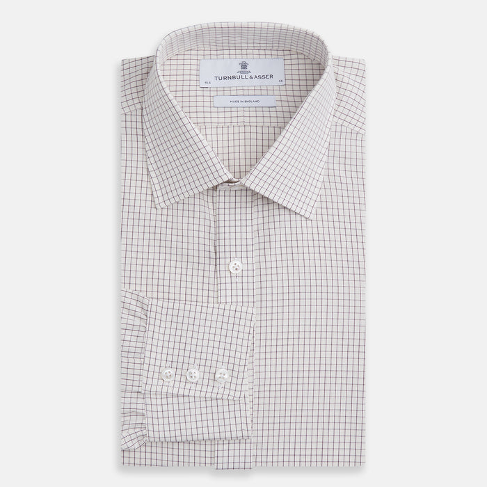 Purple Graph Check Mayfair Shirt Image 3