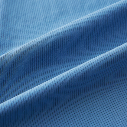 Pinstriped Colony Blue Tailored Fit Shirt in Cotton Image 6