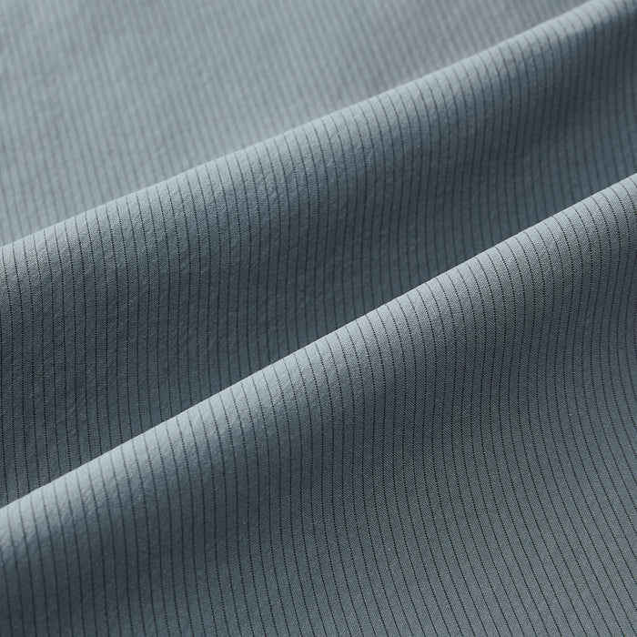 Pinstriped Grey Tailored Fit Shirt in Cotton Image 6