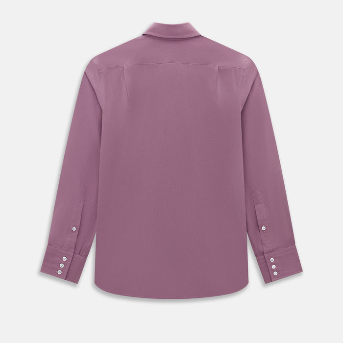Pinstriped Antique Pink Tailored Fit Shirt in Cotton Image 2