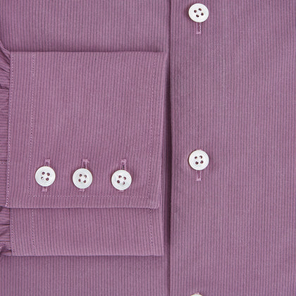 Pinstriped Antique Pink Tailored Fit Shirt in Cotton Image 3