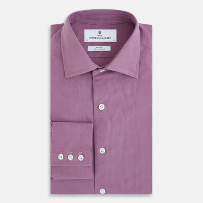 Pinstriped Antique Pink Tailored Fit Shirt in Cotton Image 4