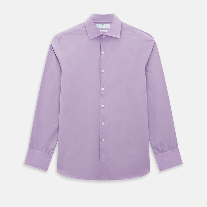 Pinstriped Baby Pink Tailored Fit Shirt in Cotton
