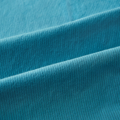 Pinstriped Turquoise Tailored Fit Shirt in Cotton Image 5