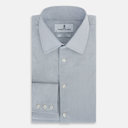 SHIRTS NEW TAILORED FIT KENT CLR 3BC STEEL GRY CHK Image 4