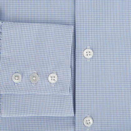 SHIRTS NEW TAILORED FIT KENT CLR 3BC BRGHT BLU CHK Image 3