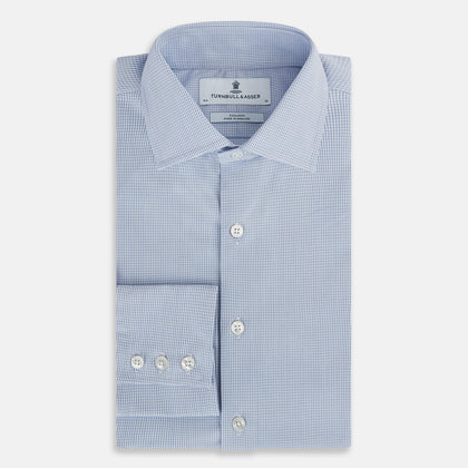 SHIRTS NEW TAILORED FIT KENT CLR 3BC BRGHT BLU CHK Image 4