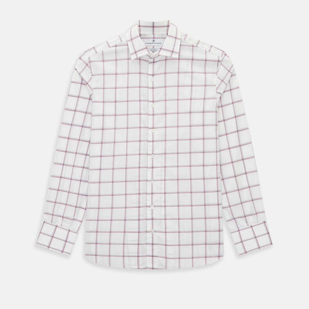 PINK LARGE CHECK SHIRT 14.5