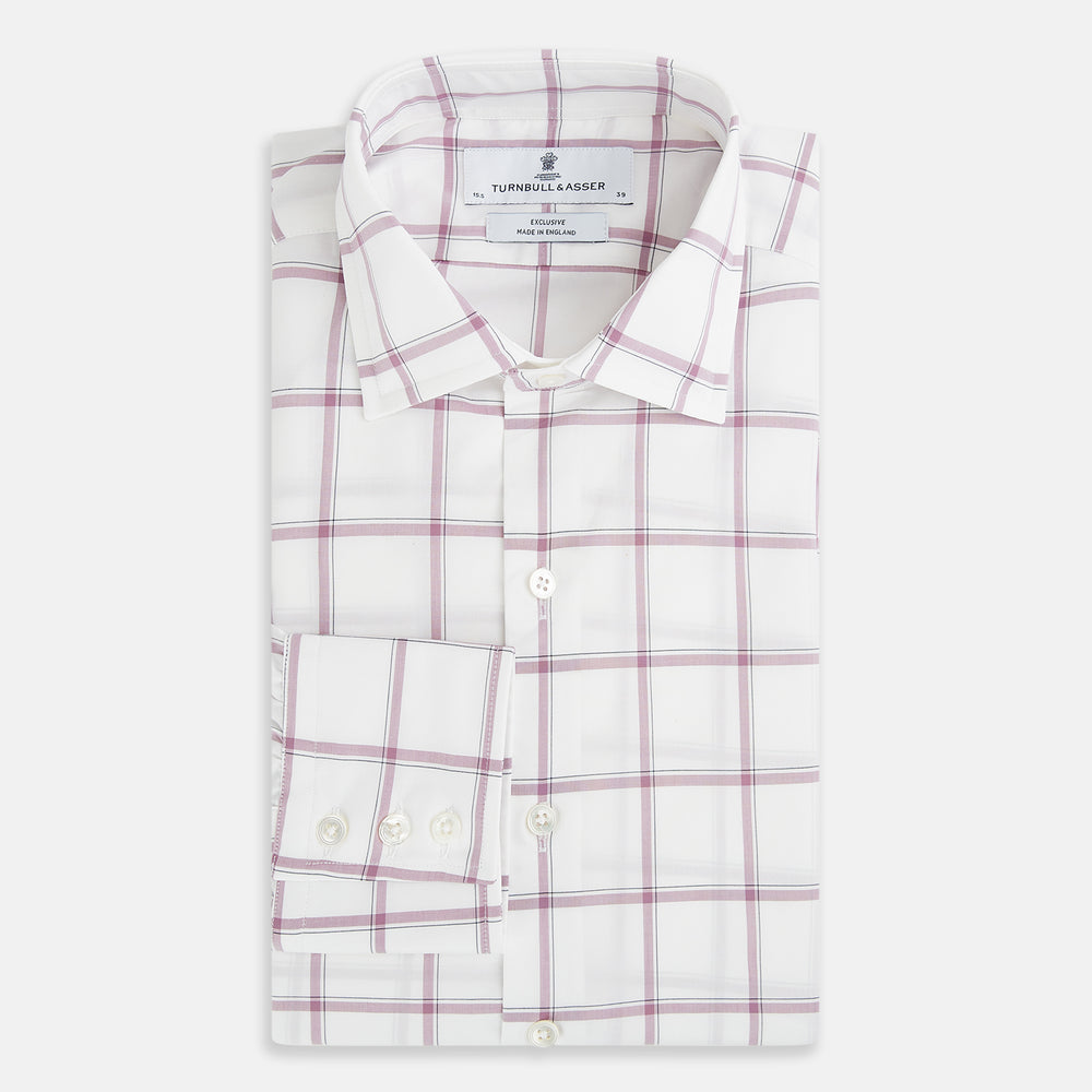 PINK LARGE CHECK SHIRT 14.5
