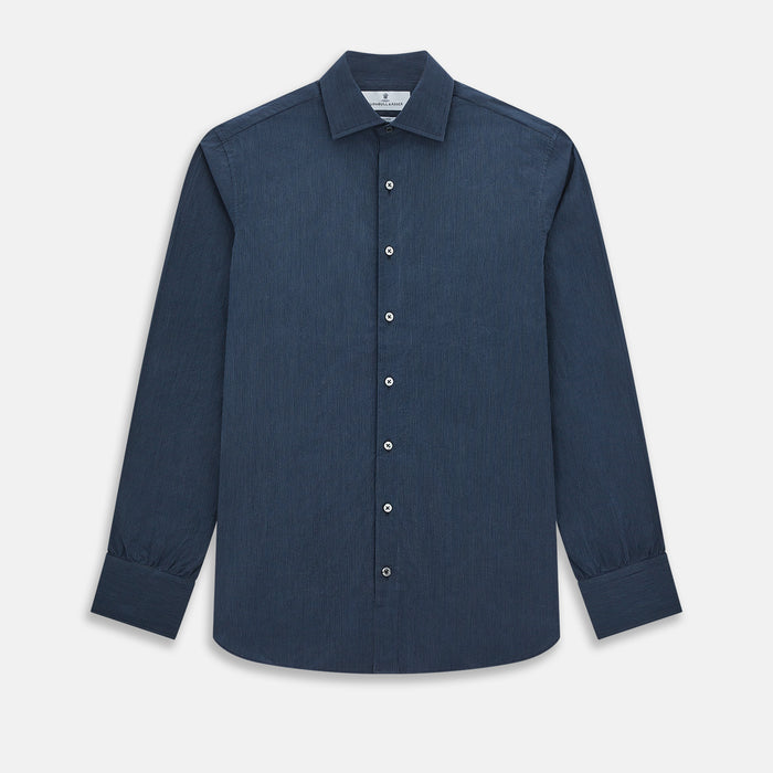 Tailored Fit Navy Pinstripe Belgravia Shirt