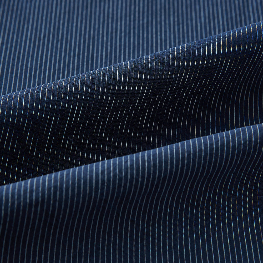 Tailored Fit Navy Pinstripe Belgravia Shirt 19