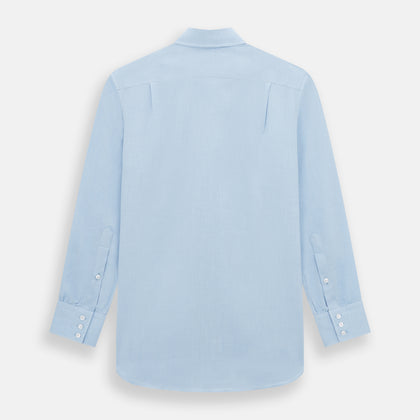 Tailored Fit Blue Cotton Cashmere Belgravia Shirt Image 2