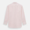 View 3 of product The Turnbull & Asser Tailored Fit Pale Pink Cotton Cashmere Belgravia Shirt features long sleeves and a collar for a formal look, shown flat against a white background.